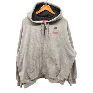 Milwaukee M12 Heated Hoodie Men's 2XL Gray Full Zip Workwear Jacket Stained